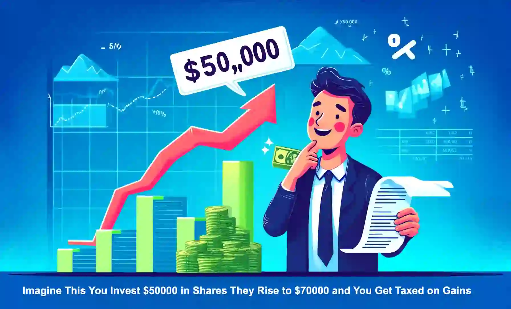 Imagine This You Invest $50000 in Shares They Rise to $70000 and You Get Taxed on Gains